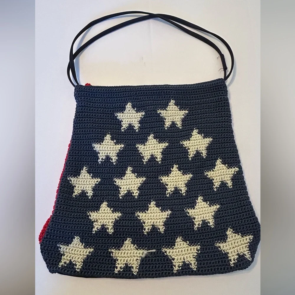 Crossbody Woven Red/White/Blue‎ Patriotic Shoulder Purse/Handbag